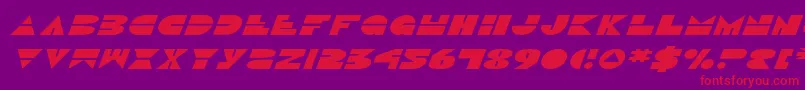 DiscoDuckExpitalic Font – Red Fonts on Purple Background