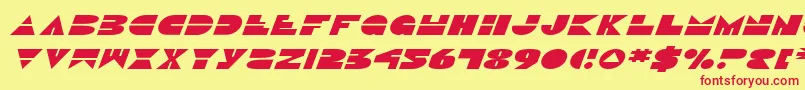 DiscoDuckExpitalic Font – Red Fonts on Yellow Background