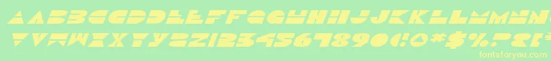 DiscoDuckExpitalic Font – Yellow Fonts on Green Background
