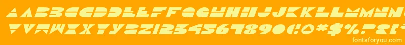 フォントDiscoDuckExpitalic – オレンジの背景に黄色の文字