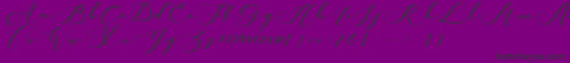 フォントkachine – 紫の背景に黒い文字