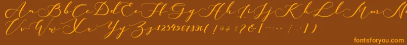 Шрифт kachine – оранжевые шрифты на коричневом фоне