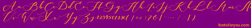 Шрифт kachine – оранжевые шрифты на фиолетовом фоне