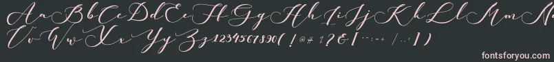 Шрифт kachine – розовые шрифты на чёрном фоне
