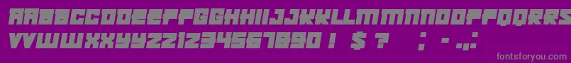 Kachusha Bold Italic Font – Gray Fonts on Purple Background