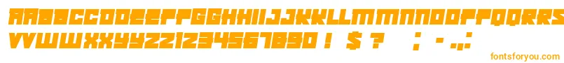 Kachusha Bold Italic Font – Orange Fonts on White Background