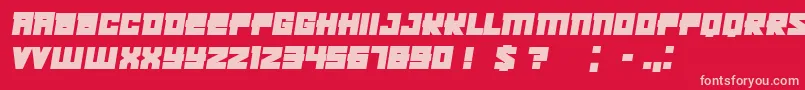 Kachusha Bold Italic Font – Pink Fonts on Red Background
