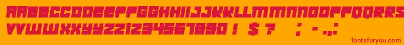 Шрифт Kachusha Bold Italic – красные шрифты на оранжевом фоне