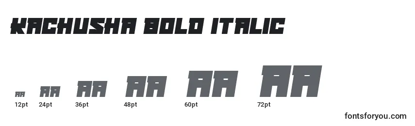Размеры шрифта Kachusha Bold Italic