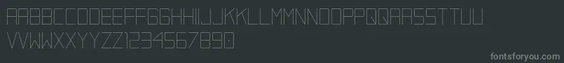 Шрифт Kacugak   demo version – серые шрифты на чёрном фоне