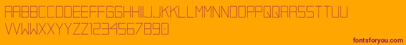 Kacugak   demo version-Schriftart – Violette Schriften auf orangefarbenem Hintergrund