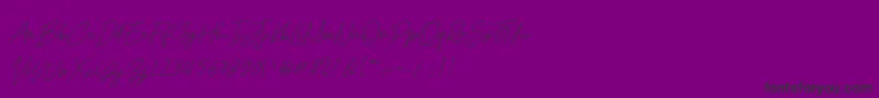 Kadung Tresno-Schriftart – Schwarze Schriften auf violettem Hintergrund
