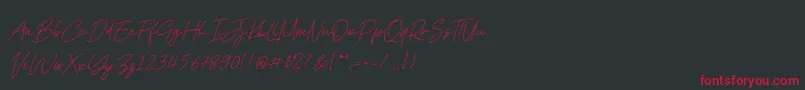 Kadung Tresno Font – Red Fonts on Black Background