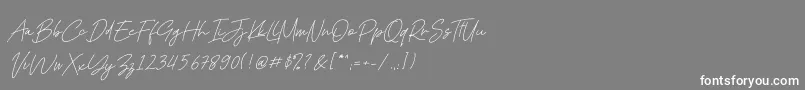 Kadung Tresno Font – White Fonts on Gray Background