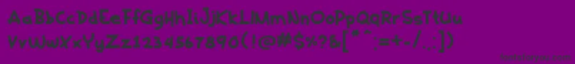 Kaeden Bold-fontti – mustat fontit violetilla taustalla
