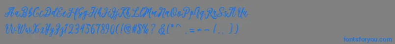 Подробнее о шрифте Kaeshum Шрифт Kaeshum – синие шрифты на сером фоне