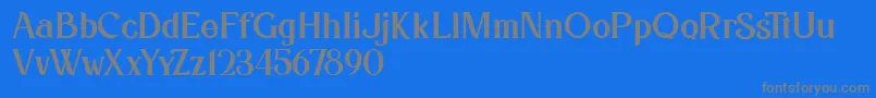 Kafina Dafont-Schriftart – Graue Schriften auf blauem Hintergrund