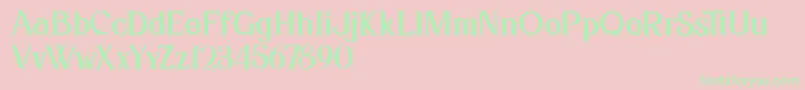 Kafina Dafont Font – Green Fonts on Pink Background