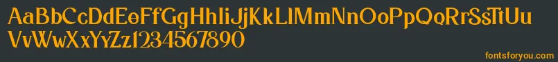Kafina Dafont Font – Orange Fonts on Black Background