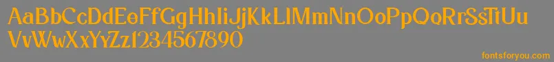 Kafina Dafont-Schriftart – Orangefarbene Schriften auf grauem Hintergrund