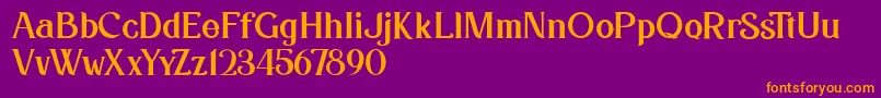 fuente Kafina Dafont – Fuentes Naranjas Sobre Fondo Morado
