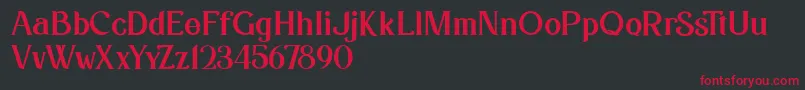 Kafina Dafont Font – Red Fonts on Black Background