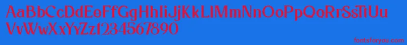 fuente Kafina Dafont – Fuentes Rojas Sobre Fondo Azul