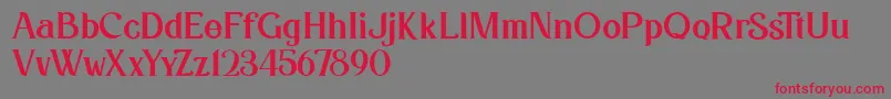 Kafina Dafont-Schriftart – Rote Schriften auf grauem Hintergrund