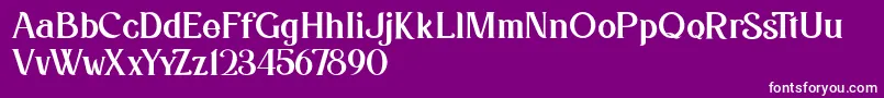 Kafina Dafont-fontti – valkoiset fontit violetilla taustalla