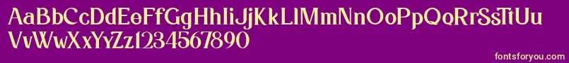 fuente Kafina Dafont – Fuentes Amarillas Sobre Fondo Morado