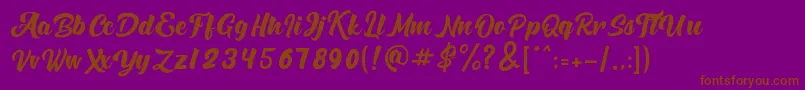 Kafka New Font – Brown Fonts on Purple Background