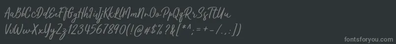 フォントKaftice – 黒い背景に灰色の文字