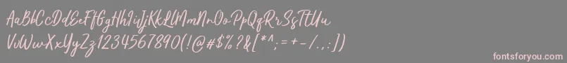 Kaftice Font – Pink Fonts on Gray Background