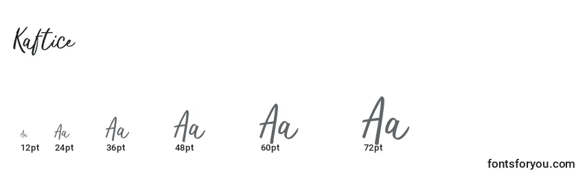 Kaftice Font Sizes