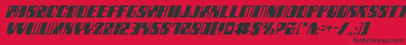 Zyv2i Font – Black Fonts on Red Background