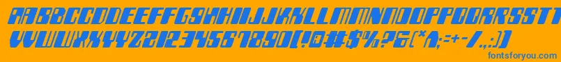 Weitere Informationen zur Zyv2i-Schriftart Zyv2i-Schriftart – Blaue Schriften auf orangefarbenem Hintergrund