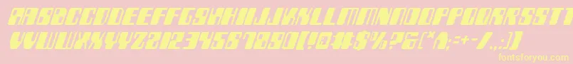 Zyv2i Font – Yellow Fonts on Pink Background