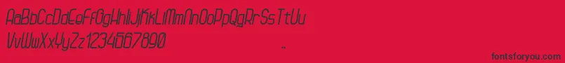 Kagura Italic Font – Black Fonts on Red Background