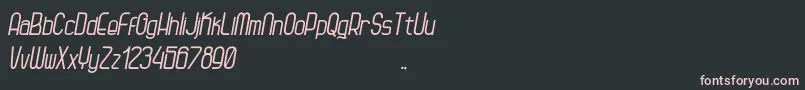 Kagura Italic Font – Pink Fonts on Black Background
