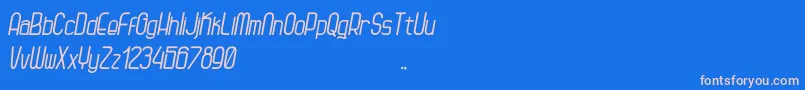 Kagura Italic Font – Pink Fonts on Blue Background