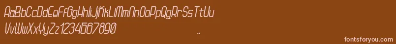 Kagura Italic Font – Pink Fonts on Brown Background