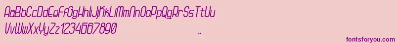 Kagura Italic Font – Purple Fonts on Pink Background