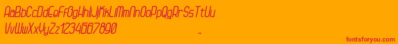 フォントKagura Italic – オレンジの背景に赤い文字