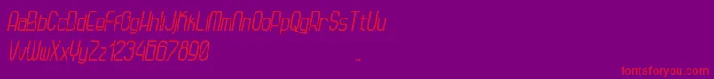 Kagura Italic Font – Red Fonts on Purple Background