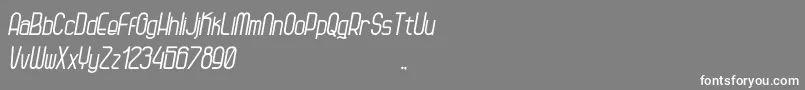 Kagura Italic Font – White Fonts on Gray Background