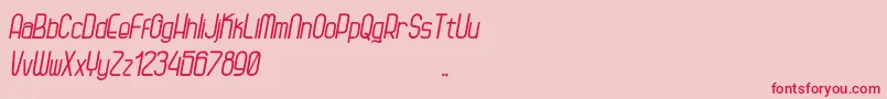 Kagura Italic-Schriftart – Rote Schriften auf rosa Hintergrund