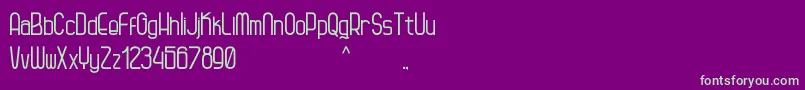 Kagura Font – Green Fonts on Purple Background