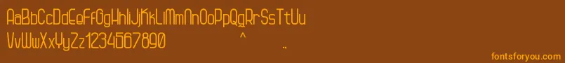 Kagura Font – Orange Fonts on Brown Background