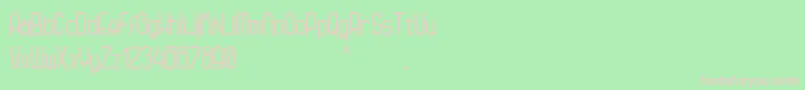 Kagura Font – Pink Fonts on Green Background