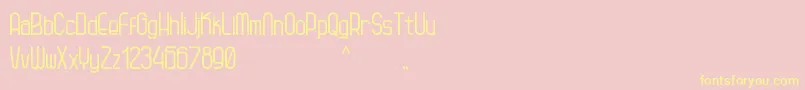 Kagura Font – Yellow Fonts on Pink Background